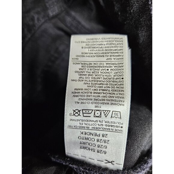 GAP Jeans Womens 6/28 Short Black Universal Skinny Denim Stretch High Rise Pants - Picture 5 of 10